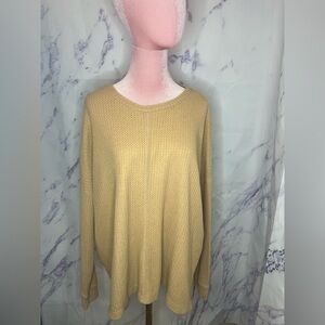 American Eagle Outfitters Oversized Women's Tan Long Sleeve Pullover Sz XL